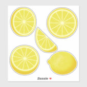 Lemon Icon Set Stickers Aufkleber (Blatt)