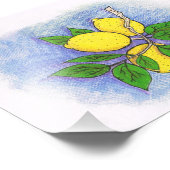 Lemon Illustration Foto Print (Ecke)