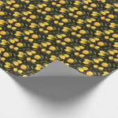 Lemon Illustration: Handgemalt Nahtloses Muster. Geschenkpapier (Ecke)