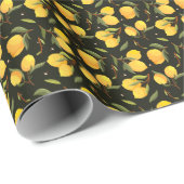 Lemon Illustration: Handgemalt Nahtloses Muster. Geschenkpapier (Rolleneckpunkt)