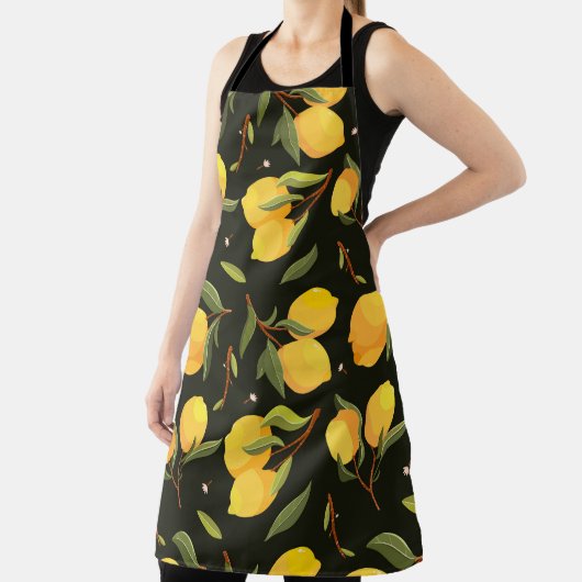 Lemon Illustration: Handgemalt Nahtloses Muster. Schürze (InSitu)