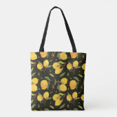 Lemon Illustration: Handgemalt Nahtloses Muster. Tasche (Rückseite)