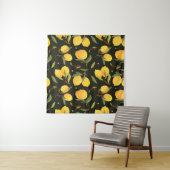 Lemon Illustration: Handgemalt Nahtloses Muster. Wandteppich (Beispiel (Horizontal))