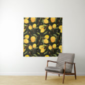 Lemon Illustration: Handgemalt Nahtloses Muster. Wandteppich (Beispiel)