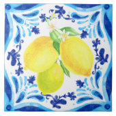 Lemon im mediterranen Küstenstil Fliese (Vorderseite)