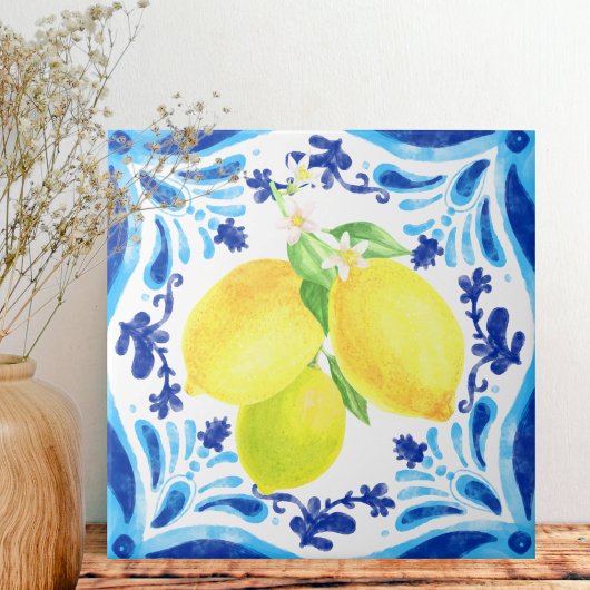 Lemon im mediterranen Küstenstil Fliese