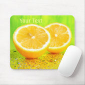 Lemon in Scheiben und Wassertropfen Mousepad (Mit Mouse)