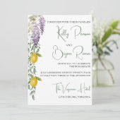 Lemon Inspiriert Einladung (Stehend Vorderseite)