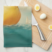 Lemon Island in Dreamy Waters Geschirrtuch (Viertel Falte)