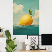 Lemon Island in Dreamy Waters Poster (Heimbüro)