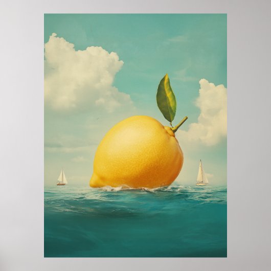 Lemon Island in Dreamy Waters Poster (Vorne)