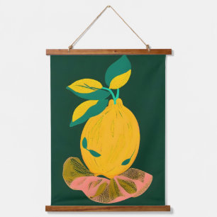 Lemon ist aus dem Netz Wandteppich Mit Holzrahmen
