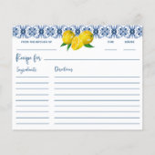 Lemon Italian Blue Tile Brautparty Rezept (Vorderseite)