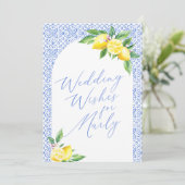 Lemon Italian Blue Tile Positano Wedding wünscht (Stehend Vorderseite)