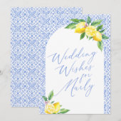 Lemon Italian Blue Tile Positano Wedding wünscht (Vorne/Hinten)