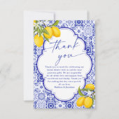 Lemon Italian Main Squeeze Brautparty Dankeskarte (Vorderseite)