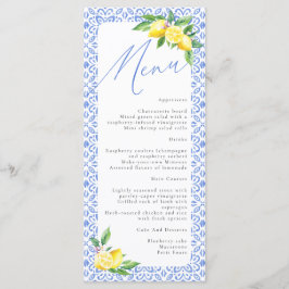 Lemon Italian Positano Wedding Menu Menükarte