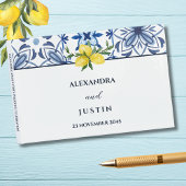 Lemon Italian Tile Mediterranean Wedding Gästebuch