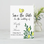 Lemon Italy wedding  Einladung (Stehend Vorderseite)