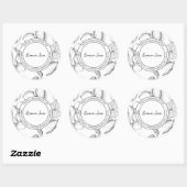 Lemon Jam Sketch Modern Label Runder Aufkleber (Blatt)