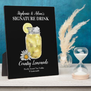 Lemon Jar Drink ・ PERSONALISIEREN Sie diesen Signa Fotoplatte