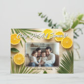 Lemon Joy Sukkot Greeting Card Einladung (Stehend Vorderseite)
