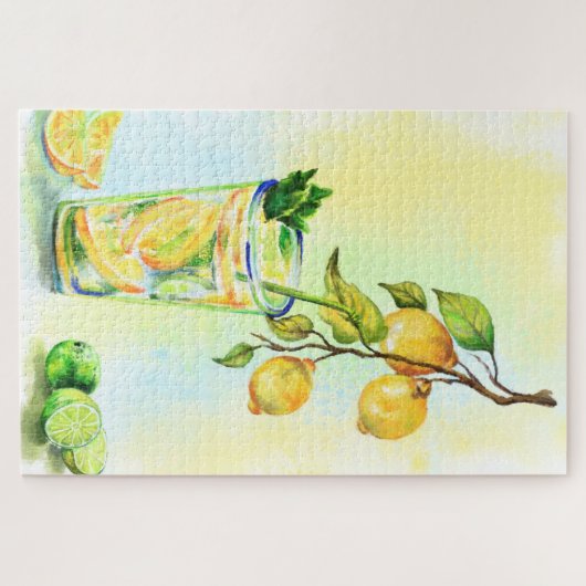 Lemon Juice Cool Drink Lemonade Jigsaw Puzzle (Horizontal)