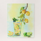 Lemon Juice Cool Drink Lemonade Jigsaw Puzzle Gesc (Vertikal)