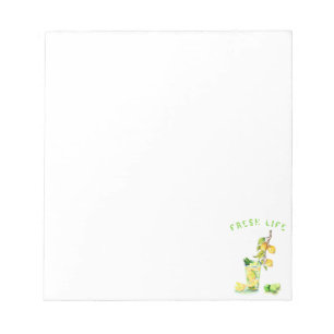 Lemon Juice Cool Drink Lemonade Notepad Notizblock