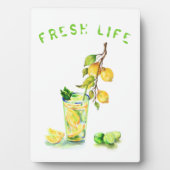 Lemon Juice Cool Drink Lemonade Summer Plaque Fotoplatte (Vorderseite)