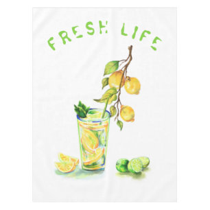Lemon Juice Cool Drink Lemonade Tablecloth Geschen Tischdecke