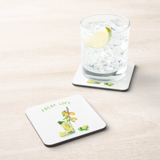 Lemon Juice Cool Drink Limonade Party Untersetzer (Rechte Seite)