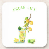 Lemon Juice Cool Drink Limonade Party Untersetzer (Vorderseite)