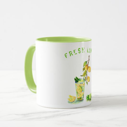 Lemon Juice Cool Drink Limonade Tasse Custom Text (Vorderseite Links)
