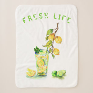 Lemon Juice Drink Lemons Sherpa Blanket Sherpadecke