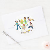 Lemon Juicy Gals Runder Aufkleber (Umschlag)