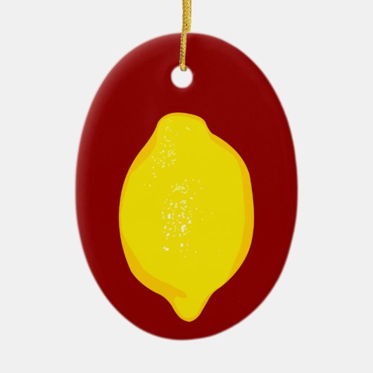 Lemon Keramik Ornament (Vorne)