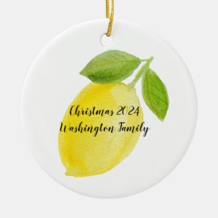 Lemon Keramik Personalisiertes Jahr Weihnachtsschm Ornament