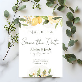 Lemon Kissed Save-the-Date-Karte Save The Date