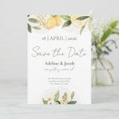 Lemon Kissed Save-the-Date-Karte Save The Date (Stehend Vorderseite)