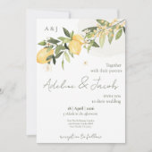 Lemon Kissed Wedding Invitation Einladung (Vorderseite)
