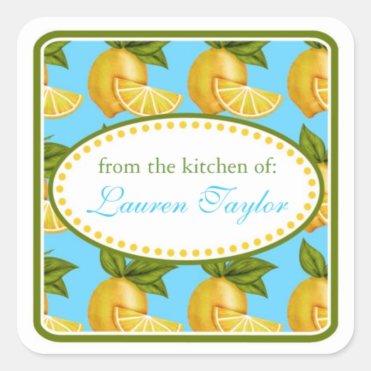 Lemon Kitchen Aufkleber (Vorderseite)
