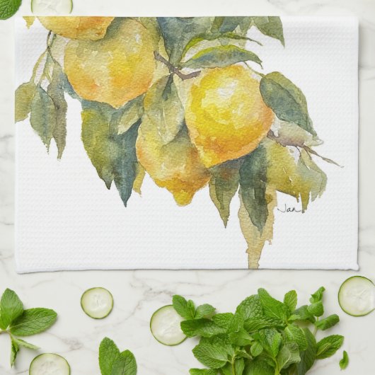 Lemon Kitchen Handtücher (Gefaltet)