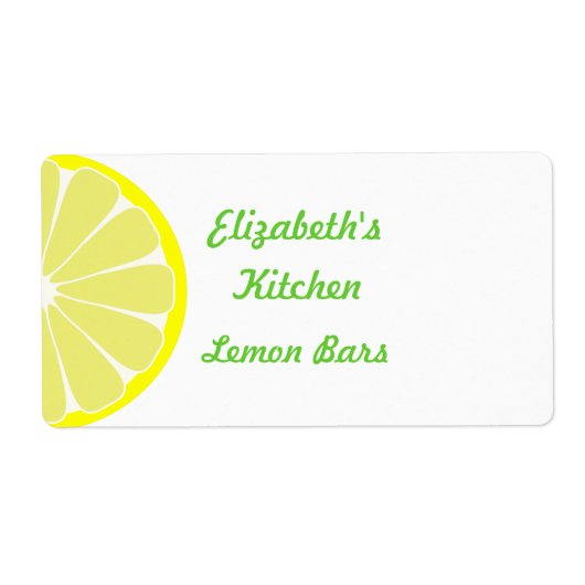 Lemon Kitchen Labels (Vorne)