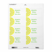 Lemon Kitchen Labels (Vorne)