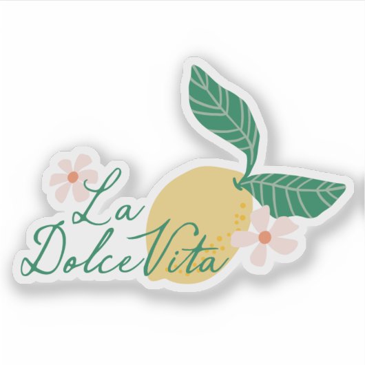 Lemon La Dolce Vita Aufkleber (Vorderseite)