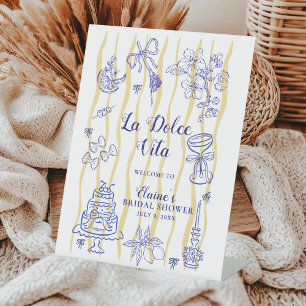 Lemon La Dolce Vita Brautparty-Willkommen Sockelschild