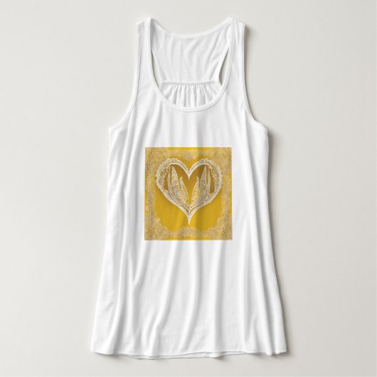 Lemon Lace AI art Tank Top (Design Vorderseite)