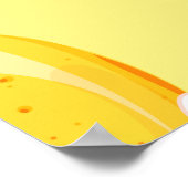 Lemon Ladybug: Tropisch Gelbes Muster. Poster (Ecke)