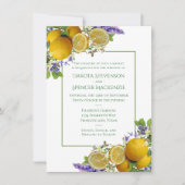 Lemon Lavender und MInt Fresh Rustic Modern Boho Einladung (Vorderseite)
